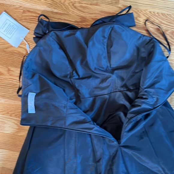 Mac Duggal Black Strapless Bow Fit and Flare Mini Dress Size 6 NWT - Picture 11 of 15